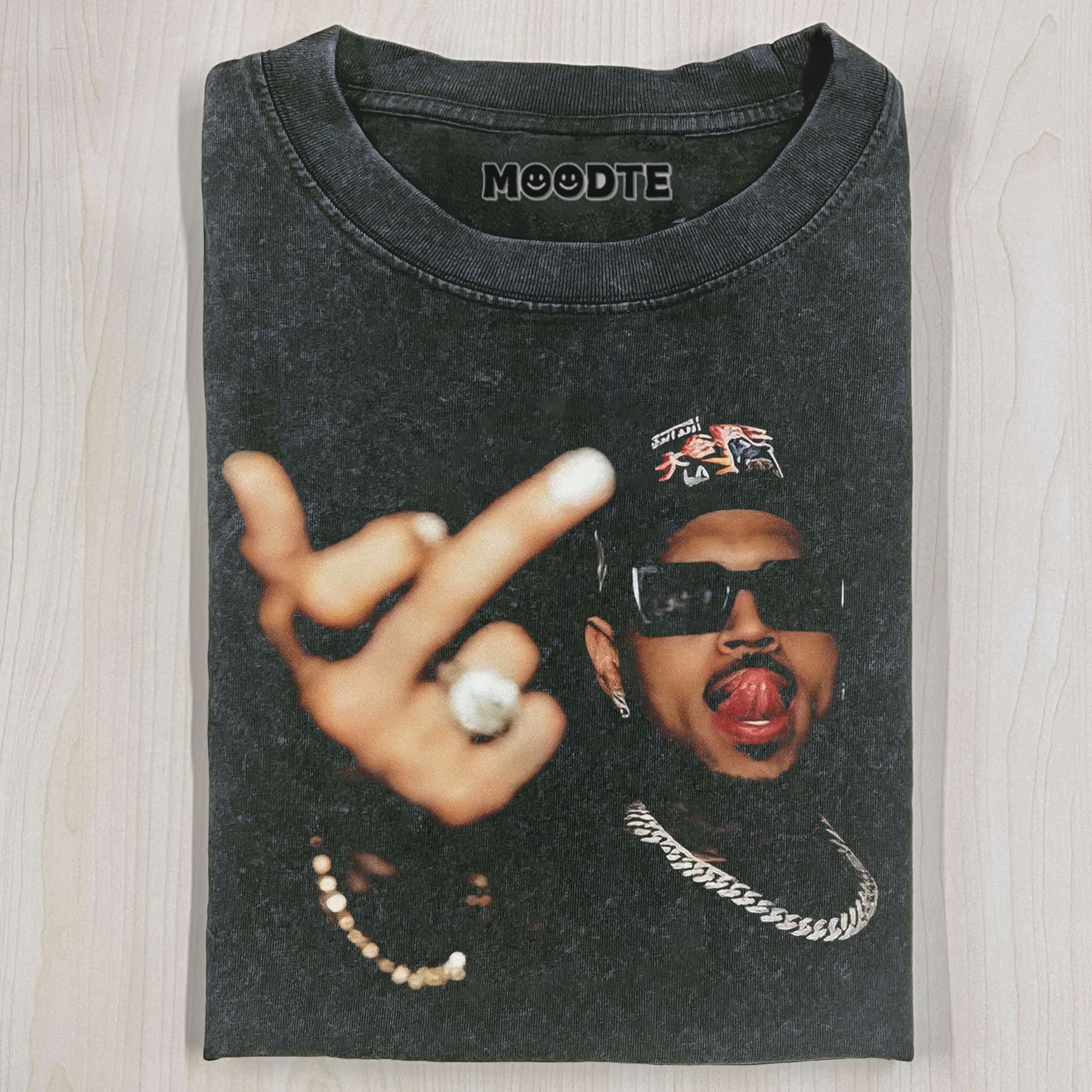 CHRIS BROWN MIDDLE FINGER T-SHIRT