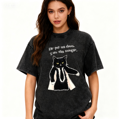 Cat Manager Funny T-Shirt